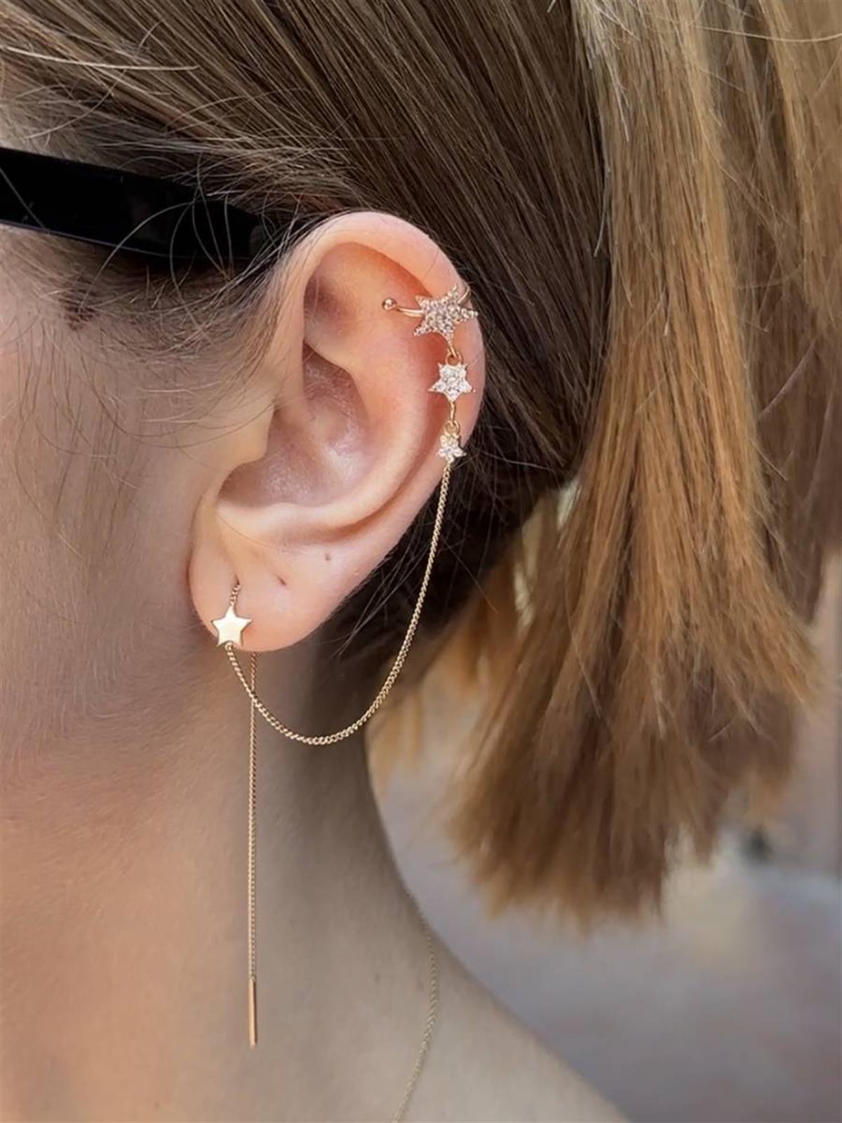 Star Rose Gold Küpe