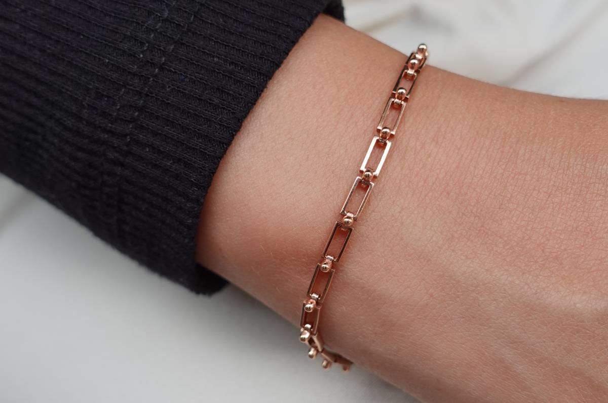 Zincir Rose Gold Bileklik