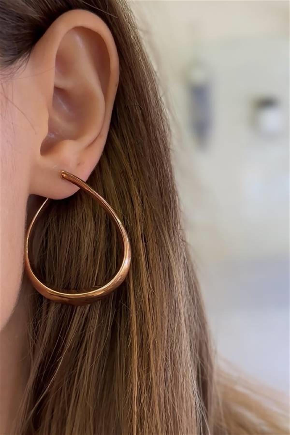 Damla Rose Gold Küpe