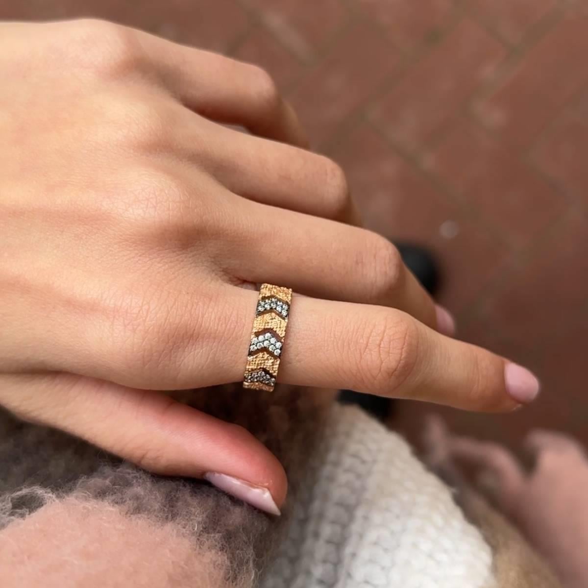 Ok Rose Gold Yüzük