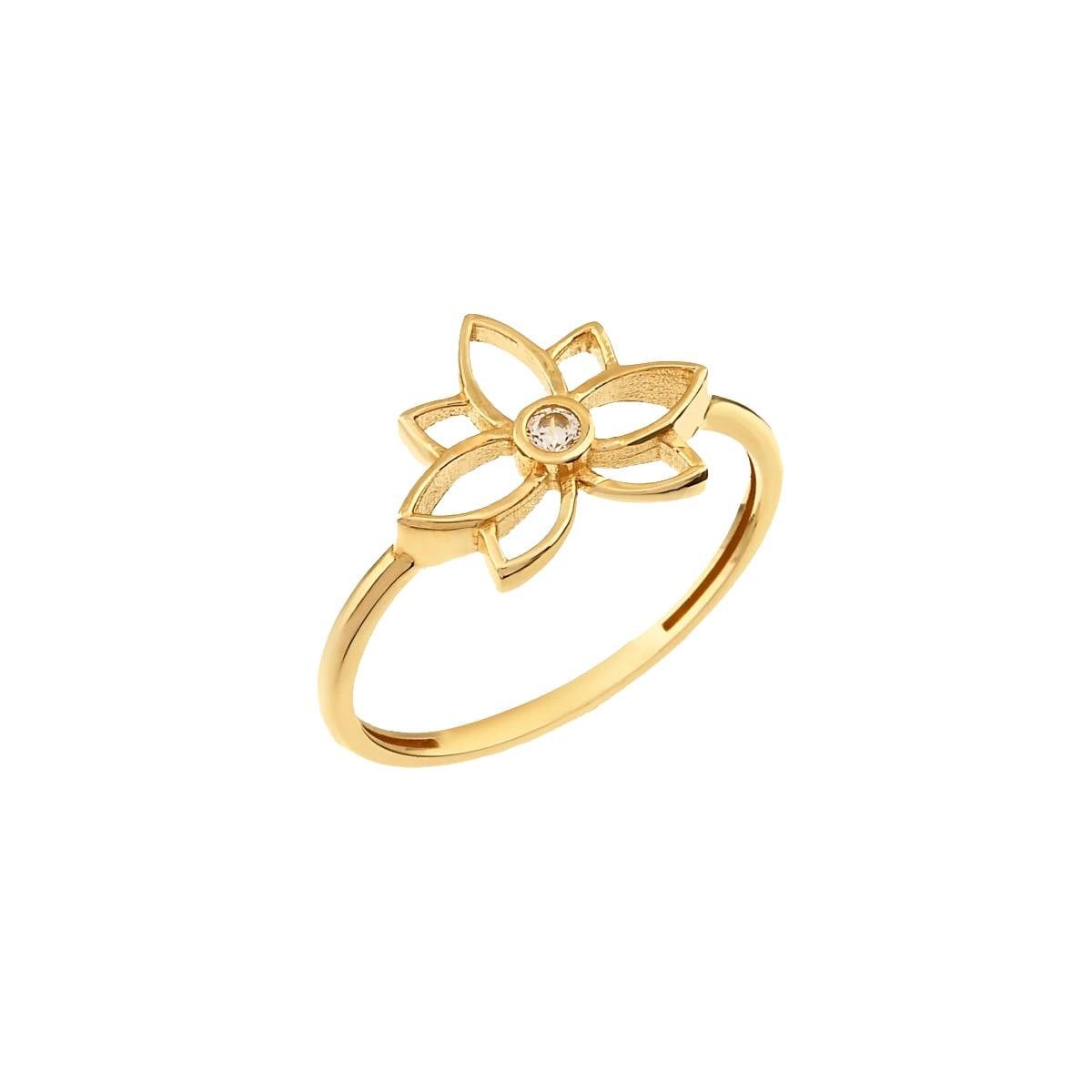 Taşlı Lotus Yüzük