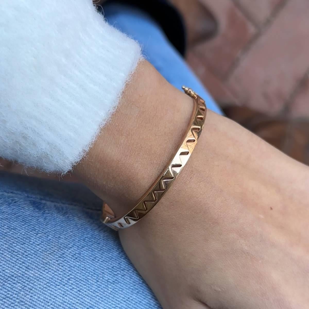 Zig Zag Rose Gold Kelepçe