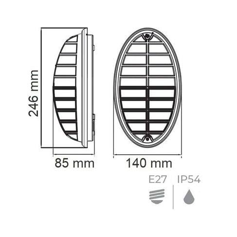 HOROZ APLİK AQUA KAFESLİ BEYAZ  IP54