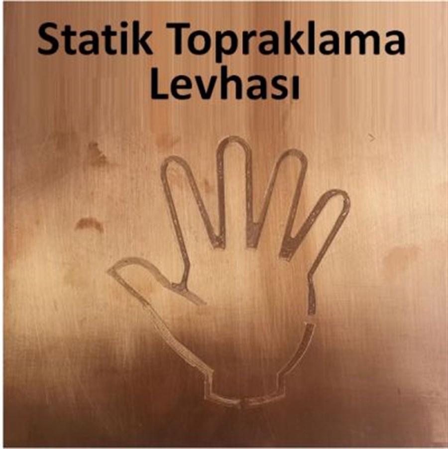 STATİK ELEKTRİK TOPRAKLAMA  LEVHASI BAKIR 20CM x 26CM