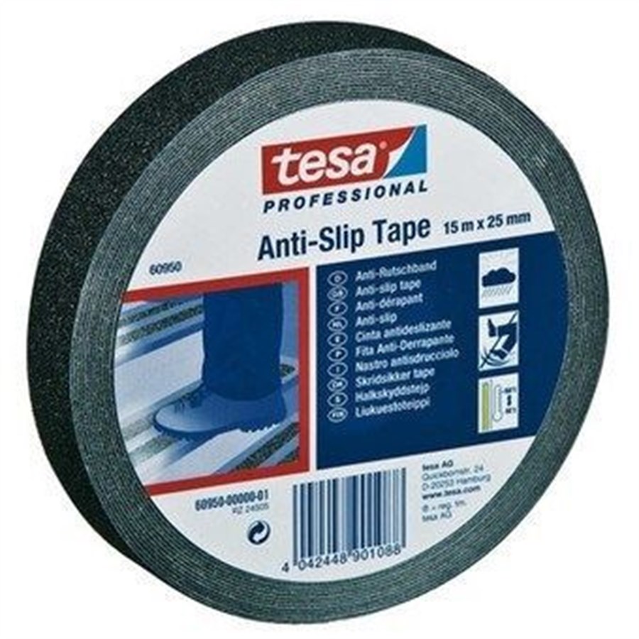 tesa® Kaydırmaz Bant  15X25 Siyah 60950