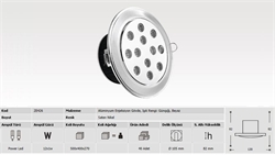 Goldx 12 LED`li Beyaz Işık Sıva Altı Spot