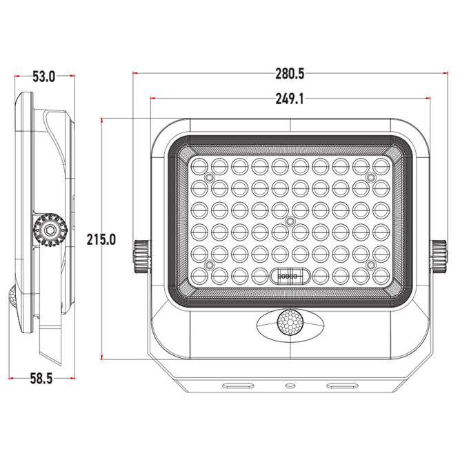 ACK AT65-19832 350W IP65 6500K Beyaz Lensli Solar Projektör