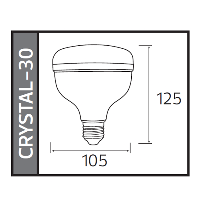 AMPUL LED CRYSTAL-30 220V  30W 2700K