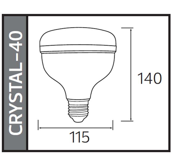 AMPUL LED CRYSTAL-40 220V  40W 2700K