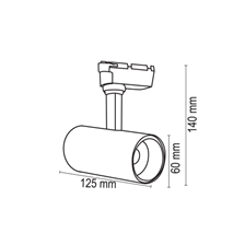 Forlife 12W Led Ray Spot FL-2244 S Siyah Kasa 3200K Günışığı