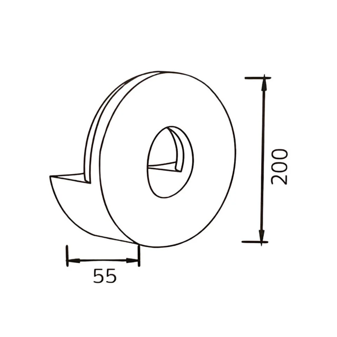 ARMATÜR BAHÇE LED DONUT-10  SİYAH KASA 10W 3000K