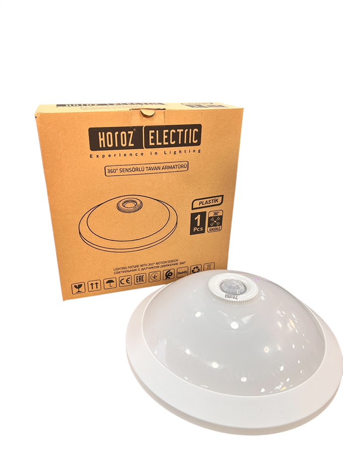 Horoz 400-020-143 Plastik 360° Sensörlü Tavan Armatürü Beyaz