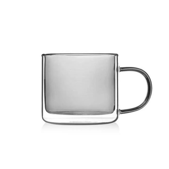 CAM ÇİFT CİDARLI KUPA GREY 250ML CAM0323