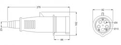 Bemis FİŞ CEE 63A IP44 DÜZ 3P+N+E VİD.