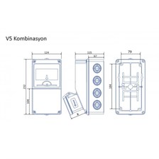 Bemis V5 Prizsiz Kombinasyon Kutusu Otomat Raylı 1 Klemens IP44