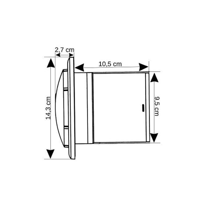Horoz AIRYMAX-3 Banyo ve WC Fanı 12W Sessiz Aspiratör