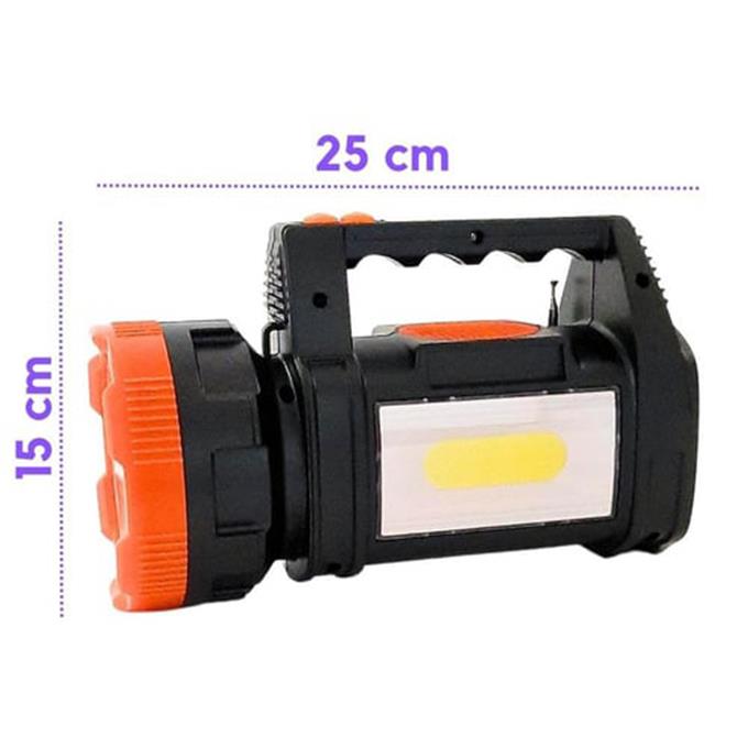 Klaus KE47725 Led Solar Enerjili Şarjlı El Feneri, Çok Fonksiyonlu, USB Bluetooth Müzik Çalar Kamp Feneri