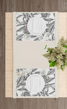 The Mia Flower- 6 Amerikan Servis 6 Lı Set - 50 x 35 Cm TXT0225