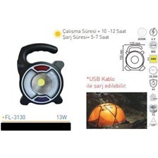 Forlife Güneş Enerjili Kamp Feneri 13W FL-3130