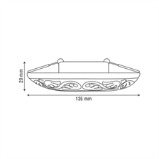 Goldx Spot Halojen Osmanlı Seri ZE605-BK