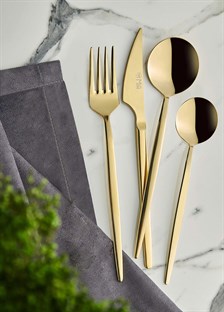The Mia Isla Çatal Kaşık Bıçak Seti Gold 24 Parça CKB0147