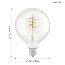 Eglo 11683 E27 Led Ampul G125 4W 2200K 260 Lümen