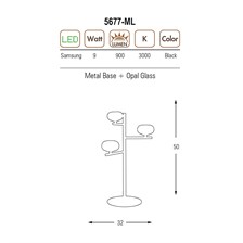 Özcan Masa Lambası Siyah 5677-ML