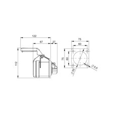 Mete Enerji 32A CEE Norm Düz Makina Prizi IP44 3P+E