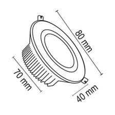 Forlife  5W Saten Kasa Cob Led Spot FL-2066 B 6500K Beyaz