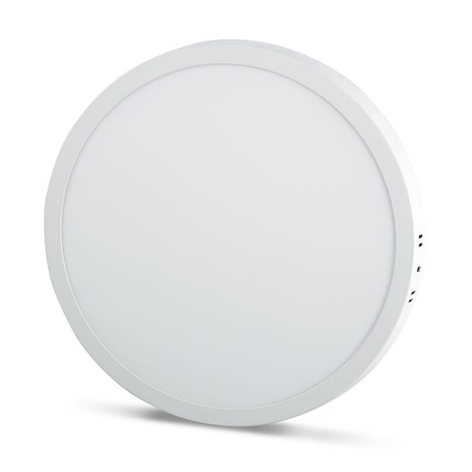 Noas 24W LED Sıva Üstü Panel Yuvarlak 6500K Beyaz Işık( BEYAZ KASA )