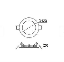 Jüpiter 6W Slim Led Panel Spot Günışığı 280LM 3000K Siyah Kasa
