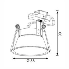 Jüpiter Siyah Sabit Spot GU10 JH659S  - Backlight(AMPÜLSÜZ)
