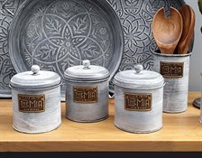 The Mia Çay Şeker Kahve Kavanozu 17 Cm - Stone STN0002