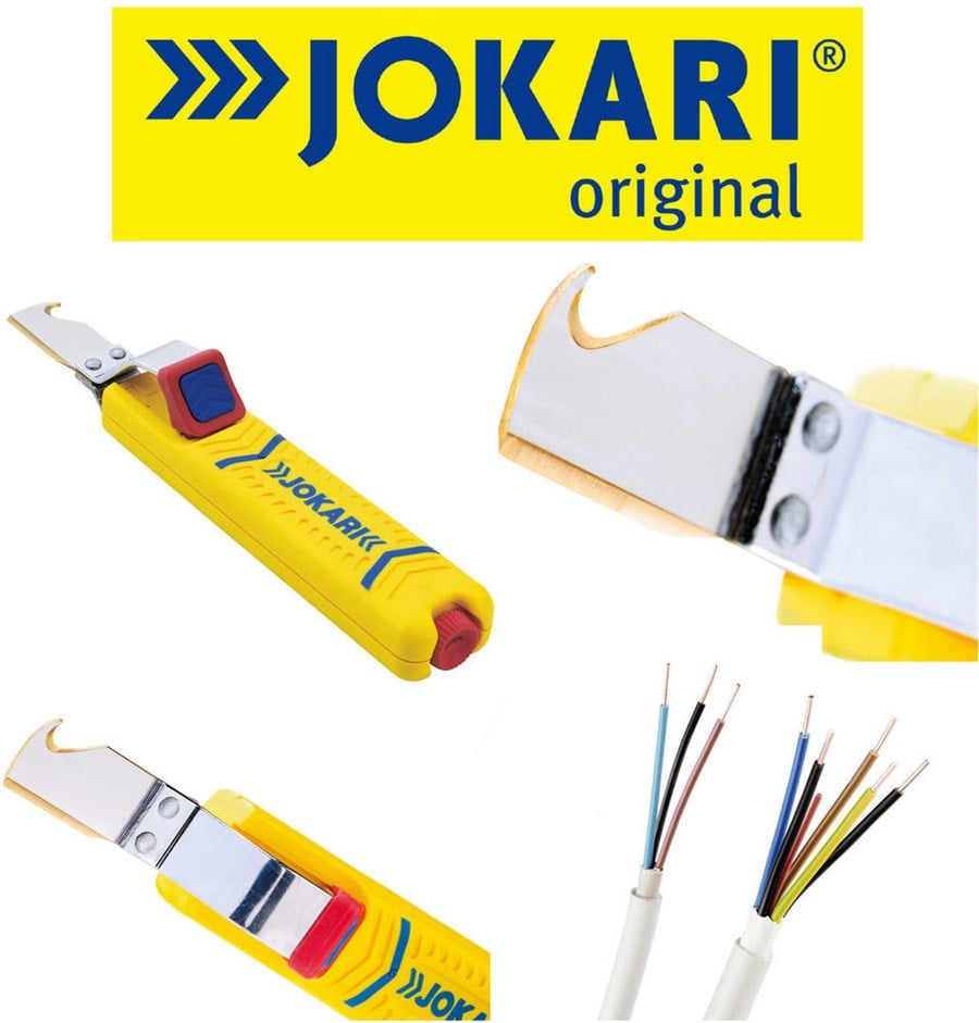 Jokari 10280 Kablo Soyma Bıçağı No.28H Secura (Ø 8-28 mm) Çengel Bıçaklı