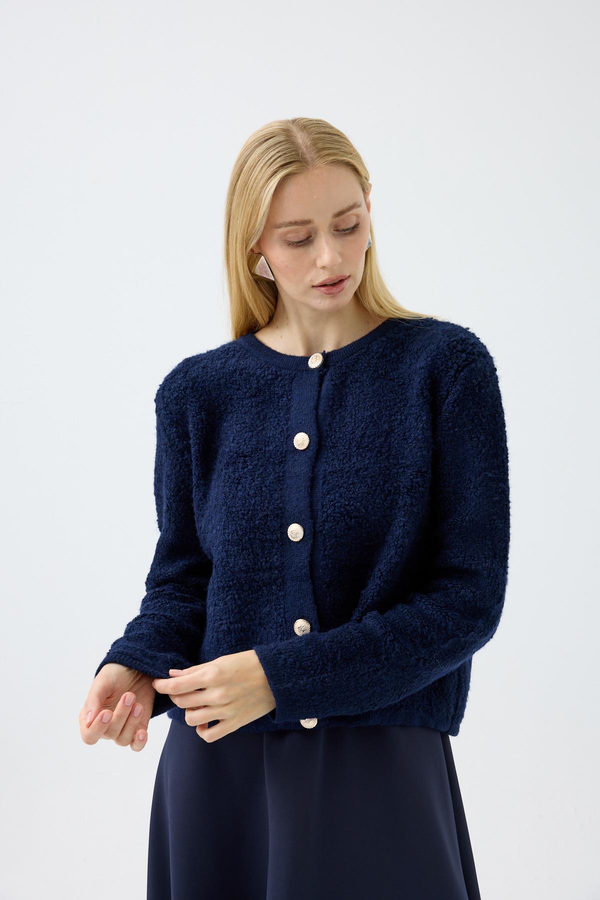  Triko Hırka lacivert