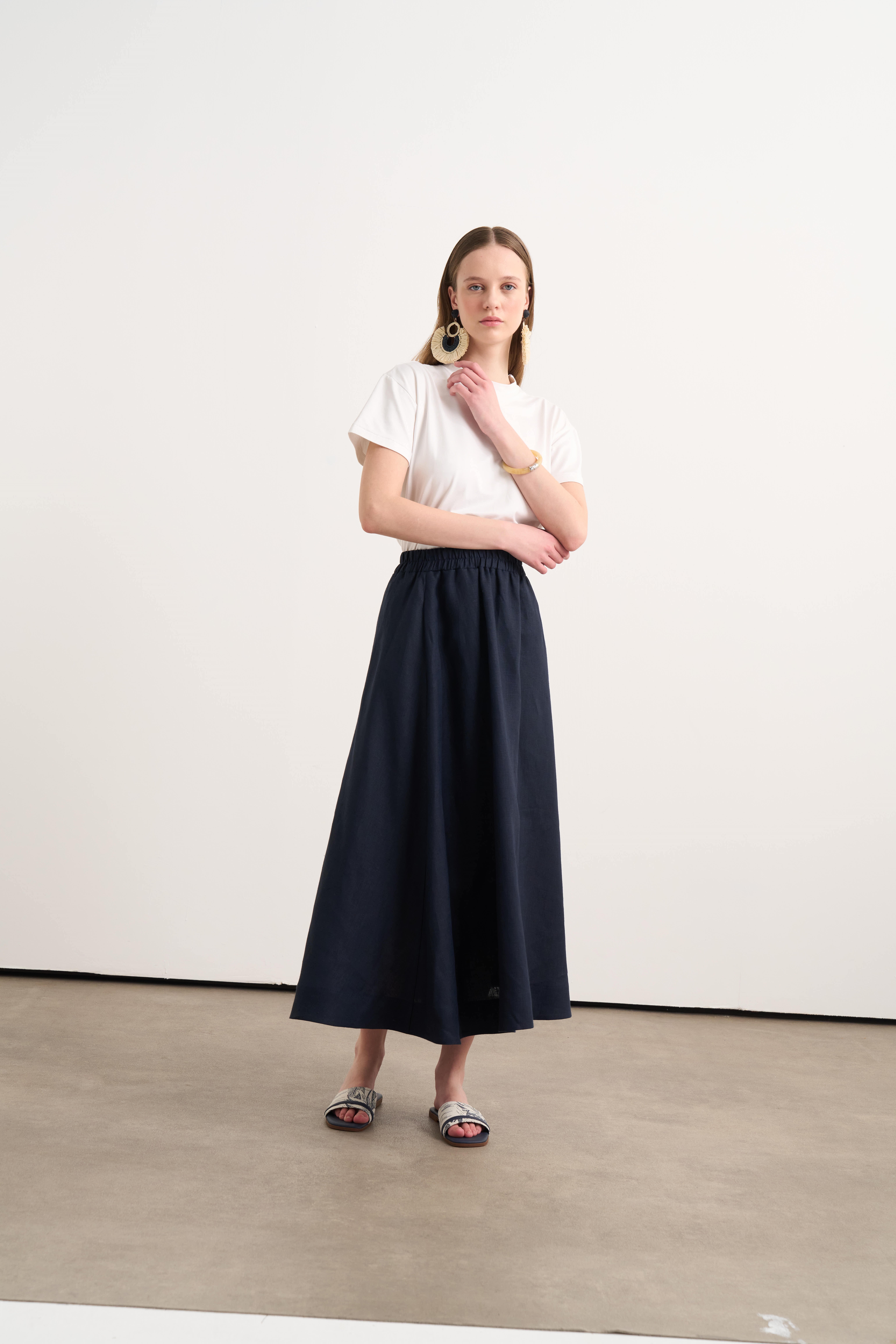 Linen Etek Lacivert