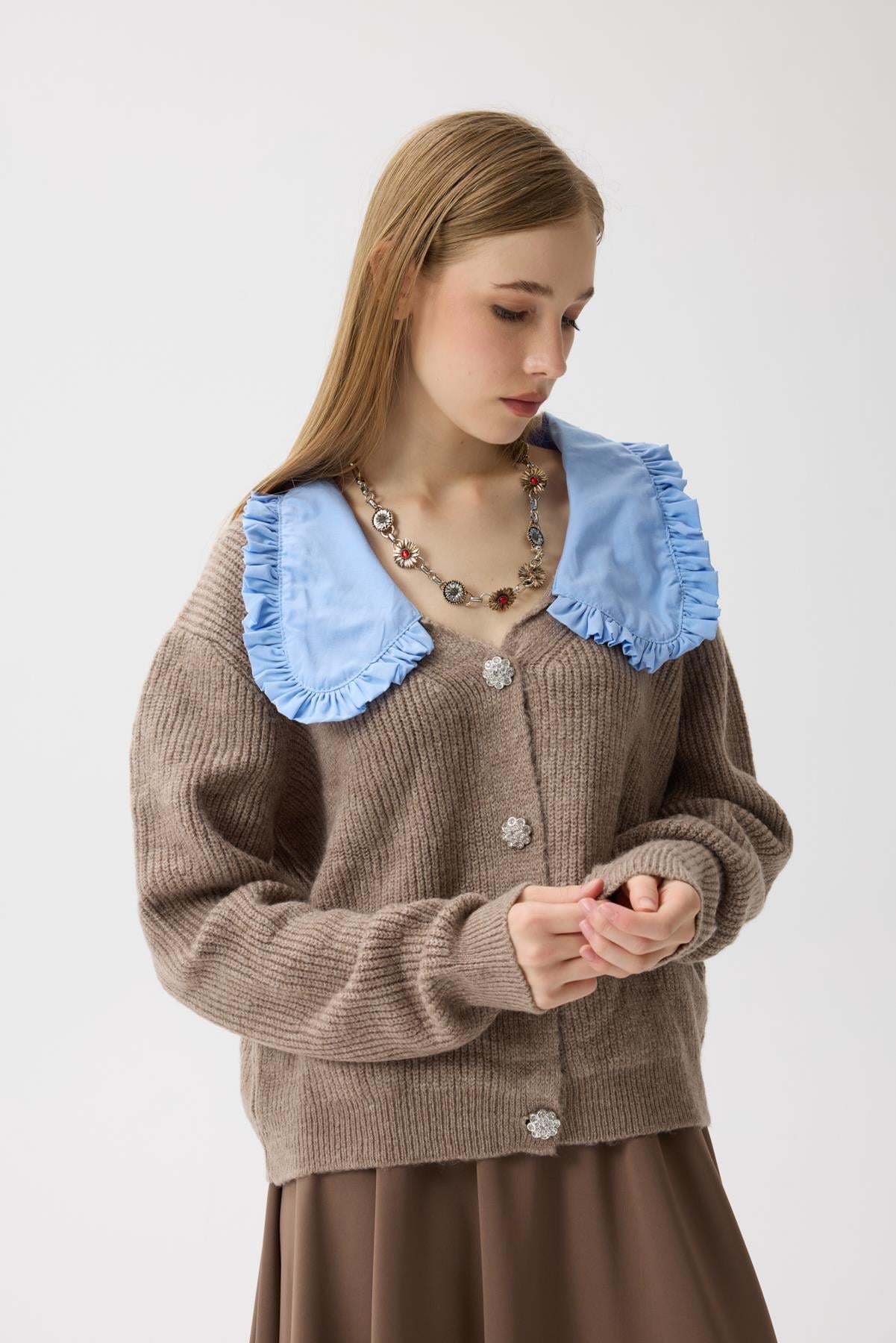 BEBE YAKA TRİKO CAMEL