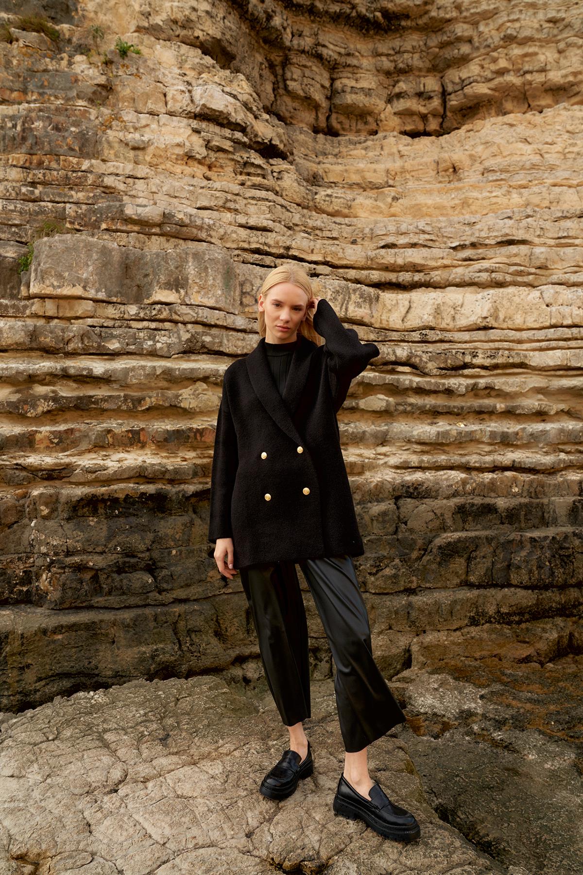 DERİ PANTOLON - SİYAH