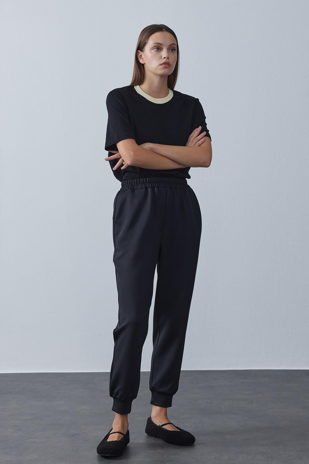 Jogger Model Scuba Pantolon Siyah