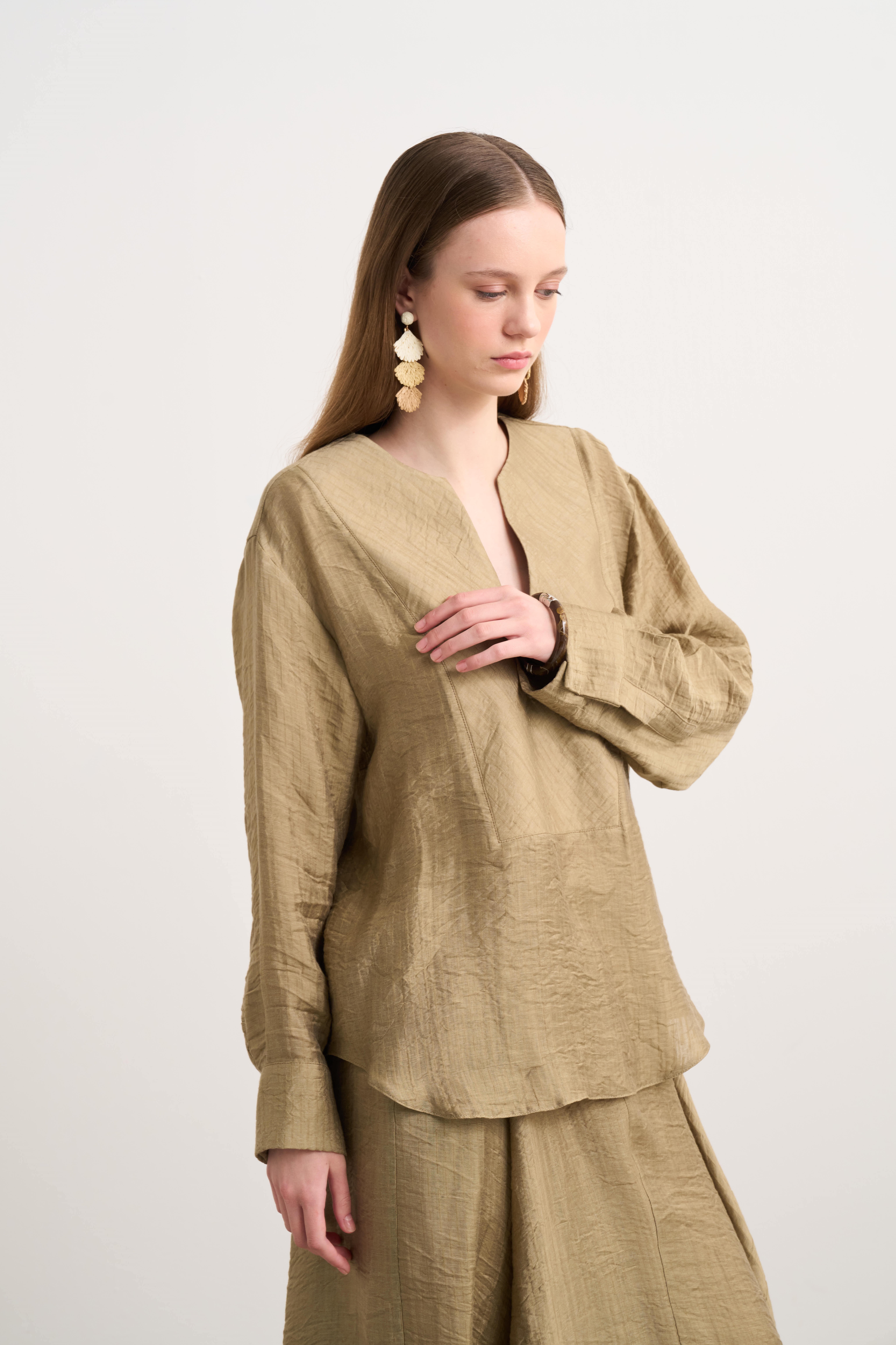 Linen Sansa Yeşil Takım