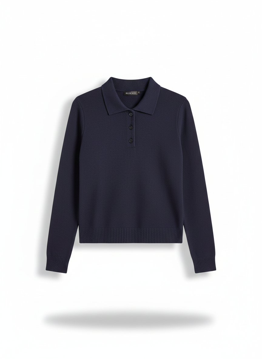 Polo Yaka Triko Lacivert