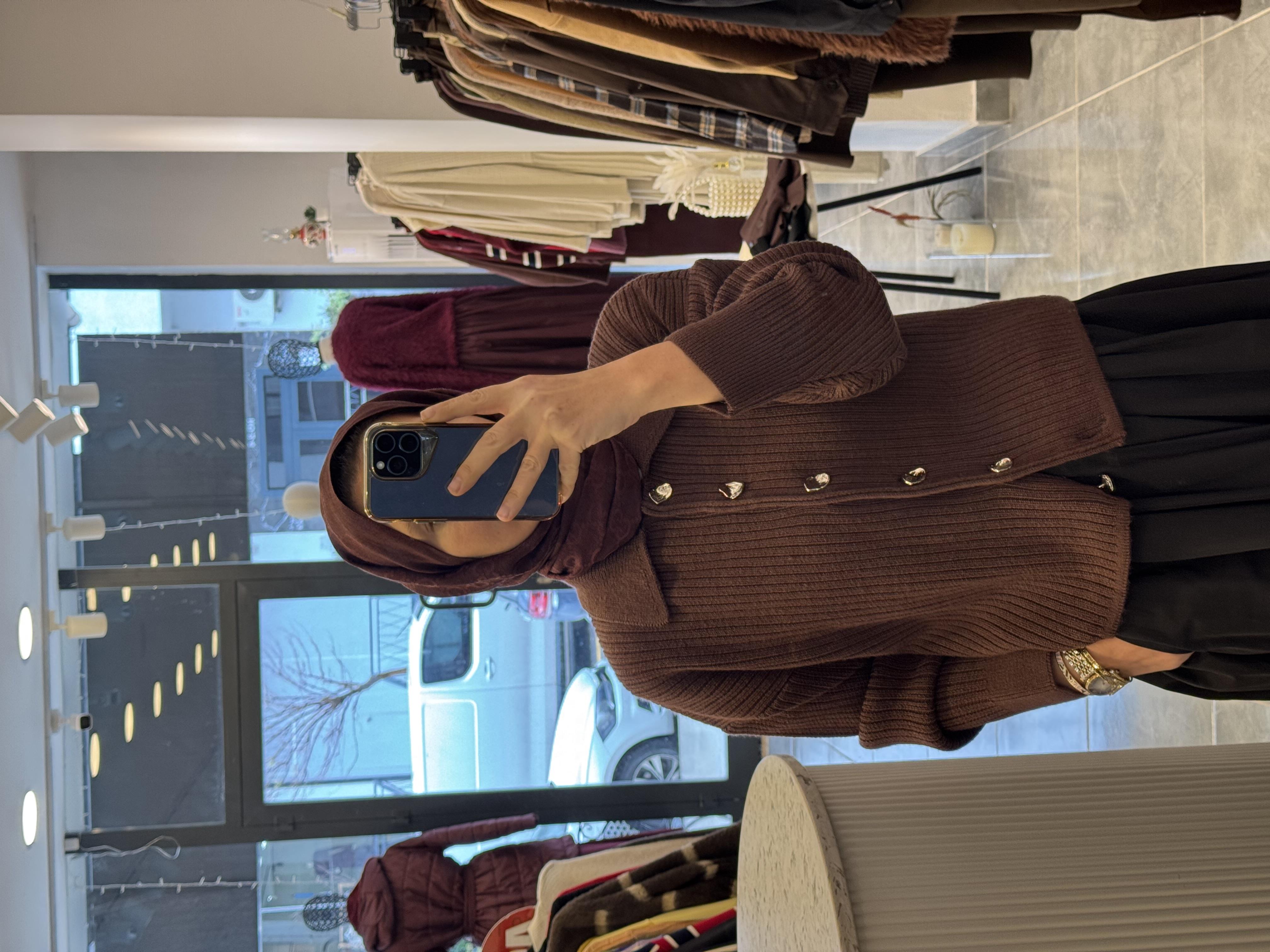 Triko Hırka Mürdüm