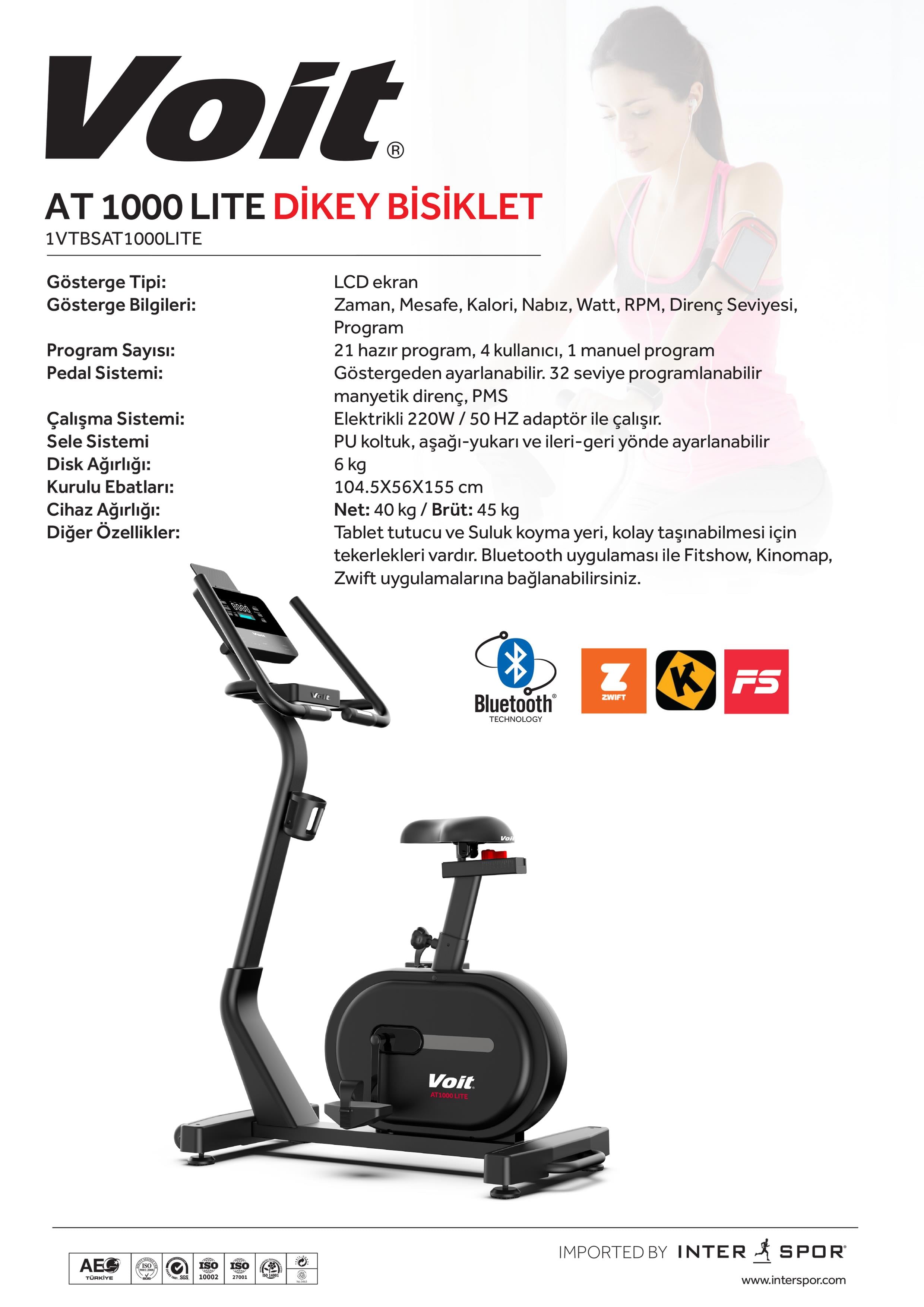 VOİT AT1000 LITE DIKEY BISIKLET