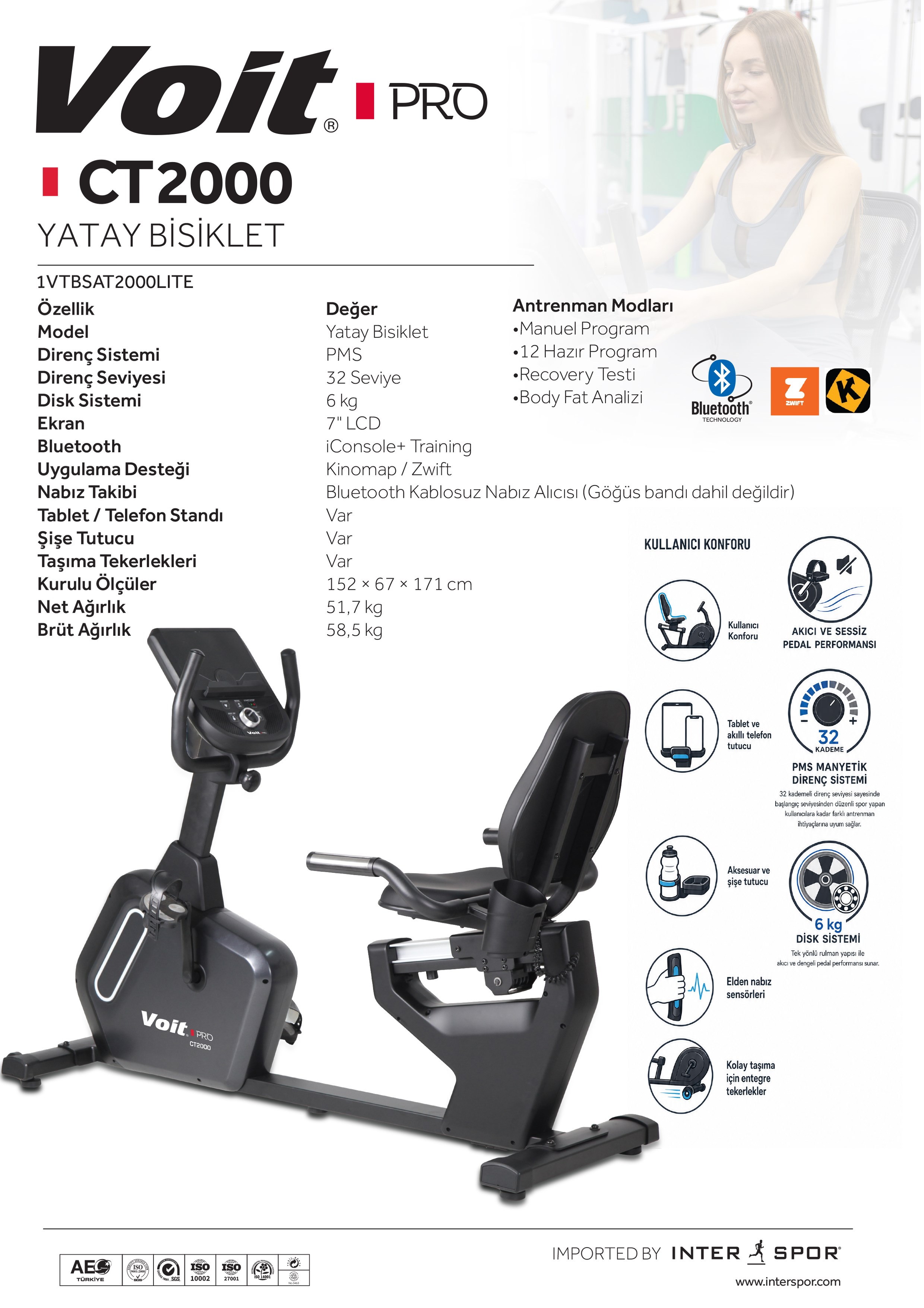 VOİT CT2000  PRO YATAY  BİSİKLET