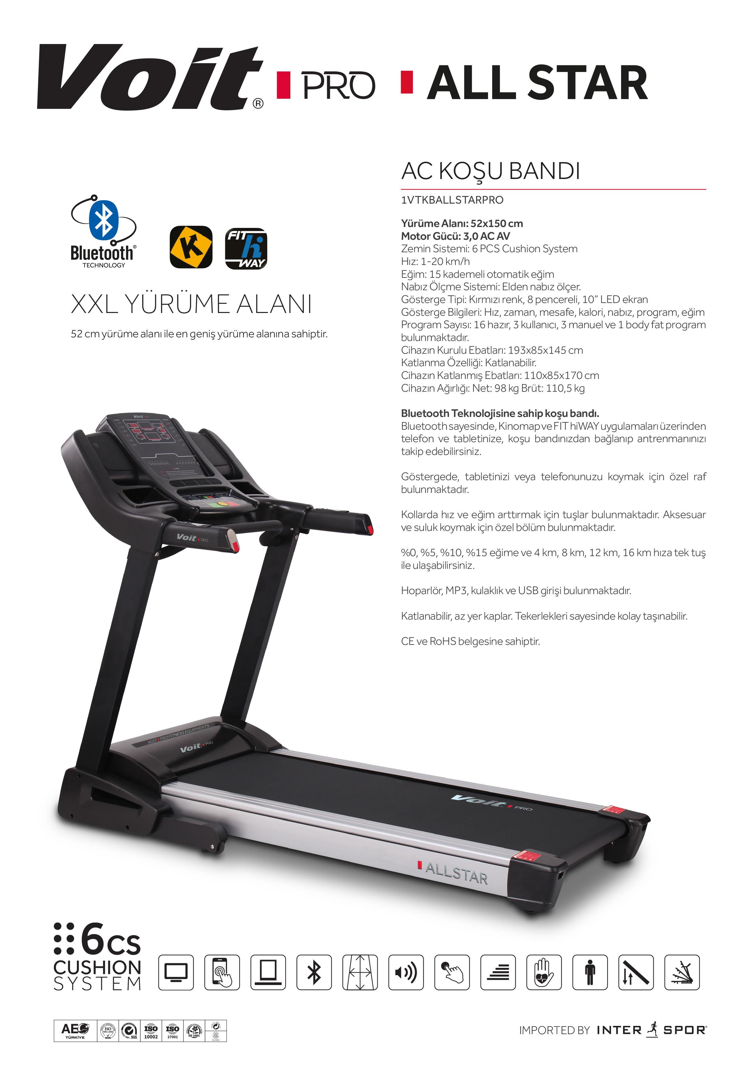 Voit Pro All Star Koşu Bandı