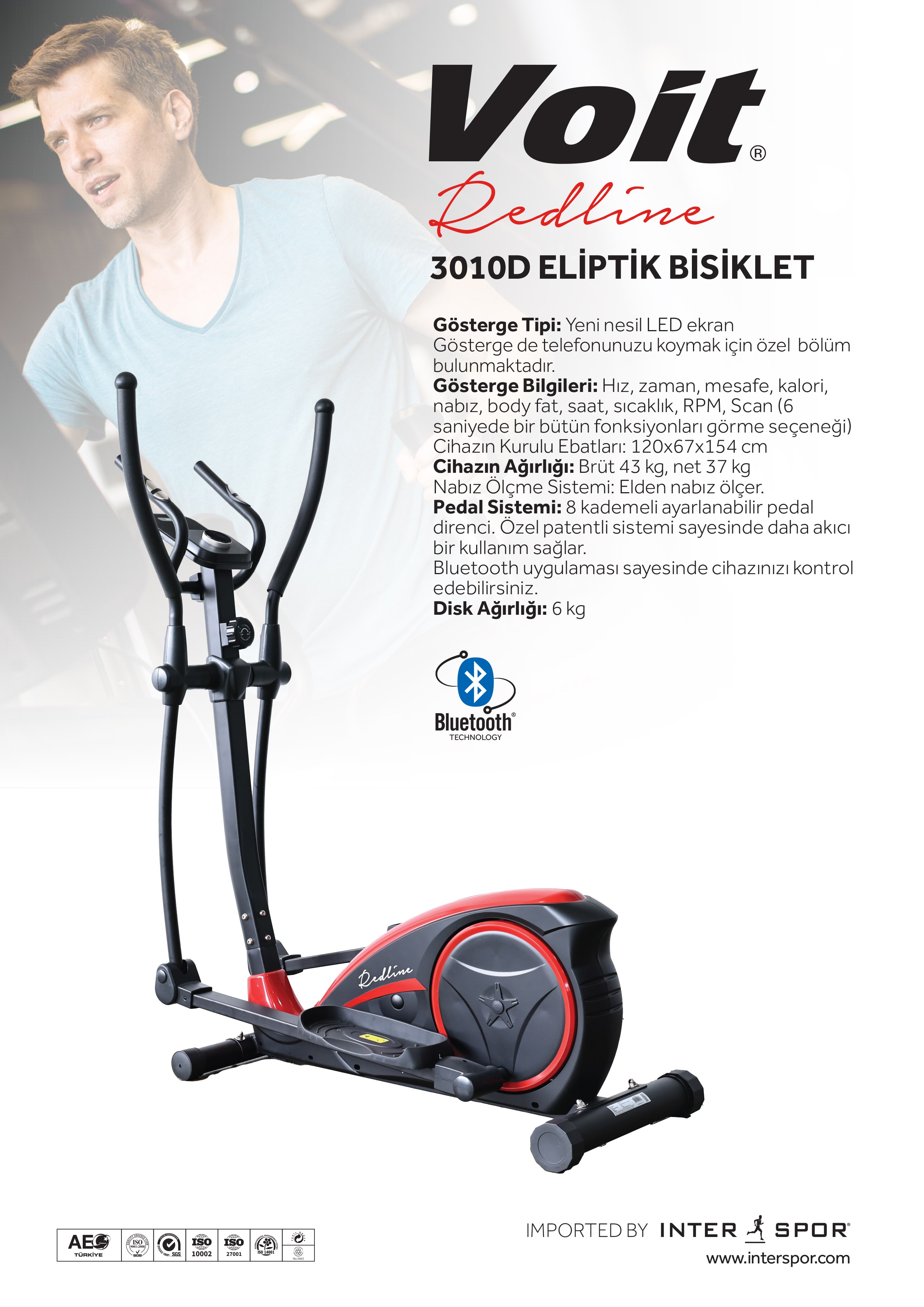 VOİT REDLINE 3010D ELİPTİK BİSİKLET