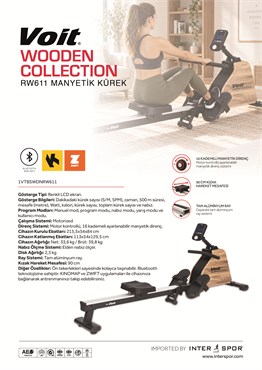  VOIT WOODEN COLLECTION RW611 MANYETİK KÜREK