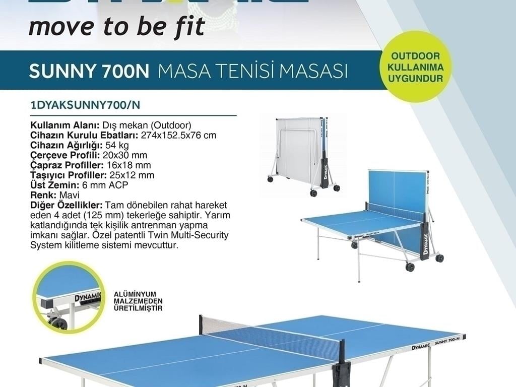 DYNAMIC SUNNY 700N MASA TENİSİ MASASI VERSİYON 2