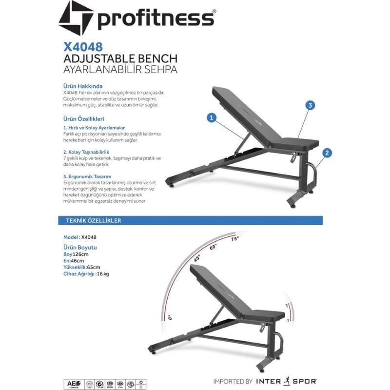 PROFITNESS X4048 AYARLANABİLİR SEHPA  