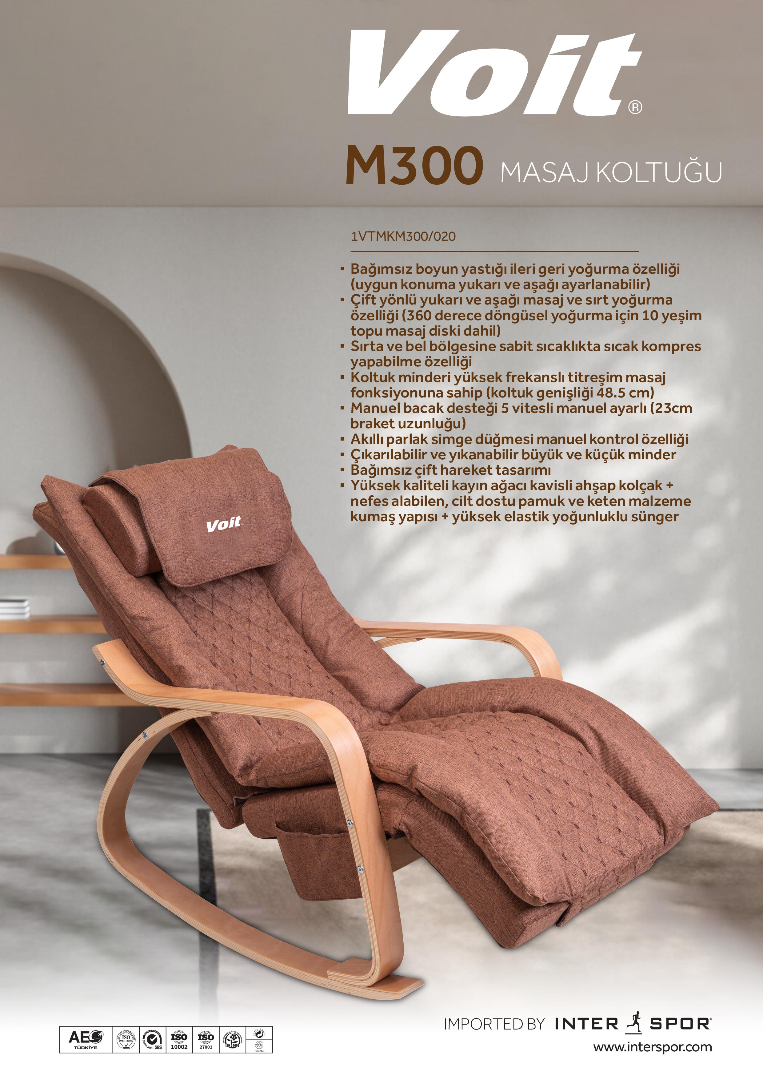 VOIT M300 MASAJ KOLTUĞU KAHVE
